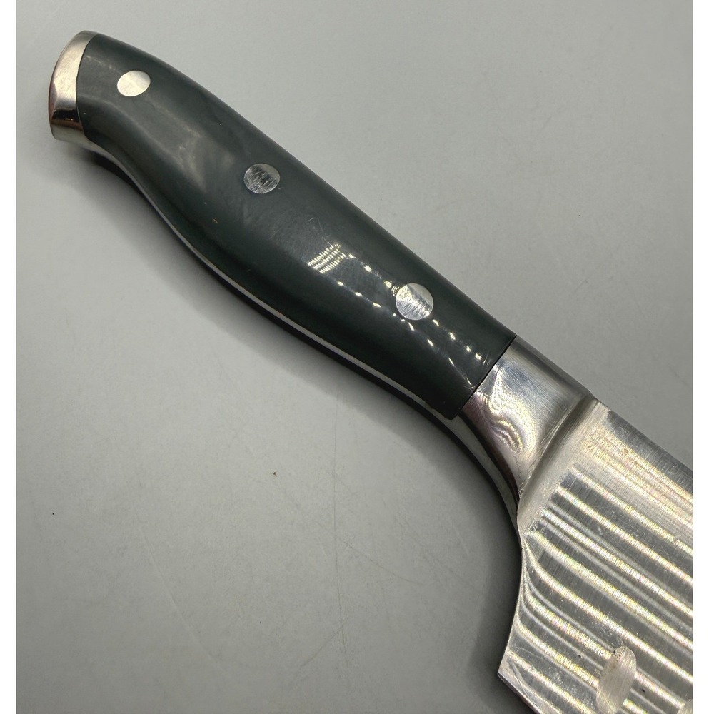 Sabatier 21C890 2 Piece Knife Set 7in Santoku 8in Slicer Damascus Etched Steel - Picture 14 of 16